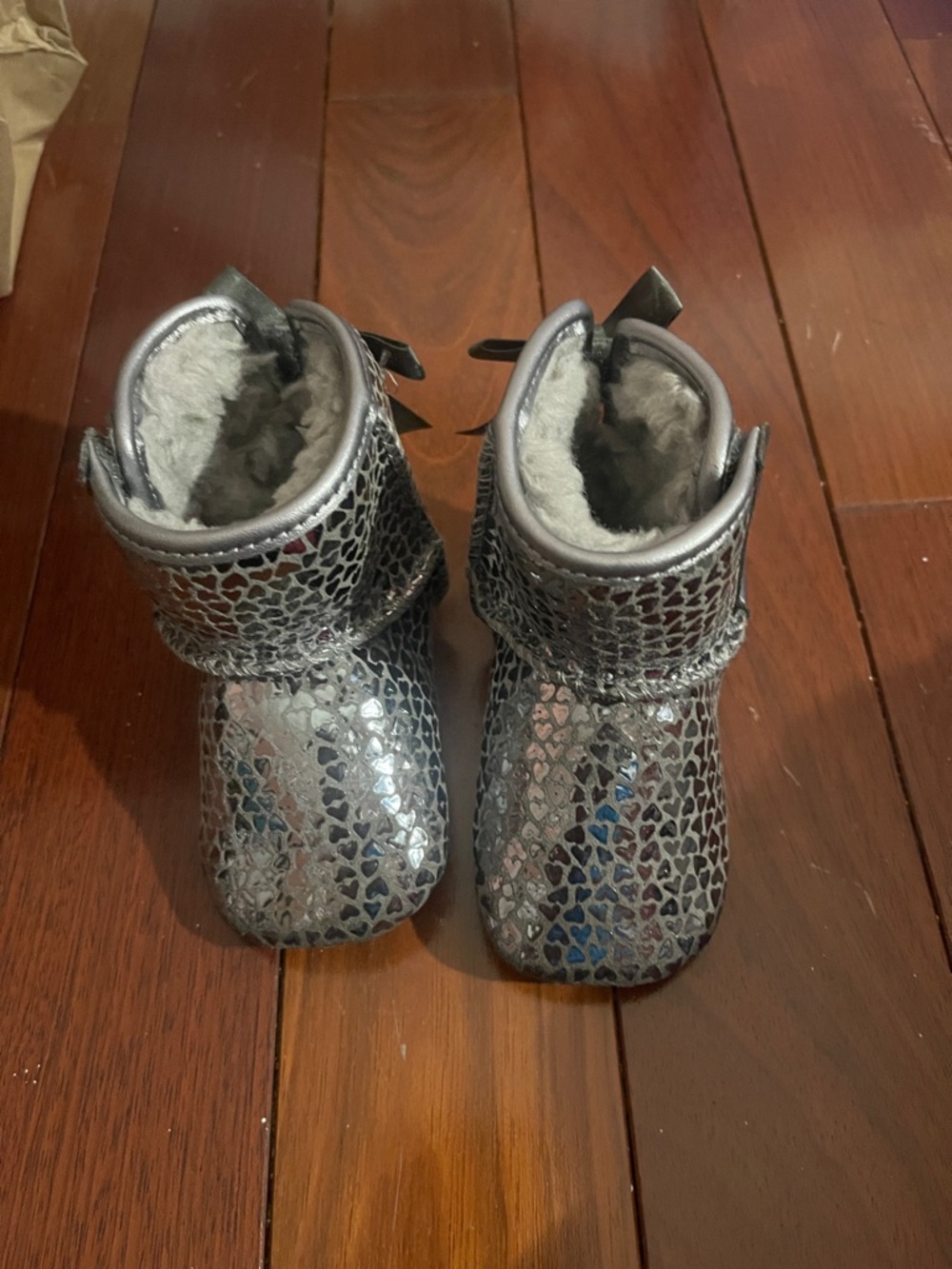 Silver Heart Ugg Boots